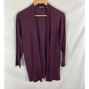 Lands End Purple Cardigan Sweater Size Medium